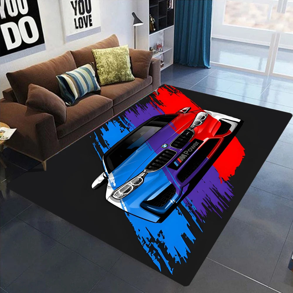 Racing Car Pattern Carpet for Bedroom Decor Non-slip Home Living Room Sofa Area Rugs Washable Coffee Table Bathroom Floor Mat